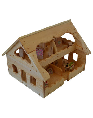 Natural Wooden Our Maine Dollhouse Dollhouses Elves & Angels 