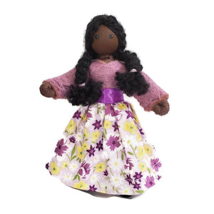 Custom Dollhouse Family Daughter Dollhouse Dolls Wildflower Toys Black Skin tone #5 