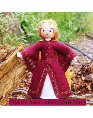 Natural Dollhouse Queen Doll Dollhouse Dolls Wildflower Toys 