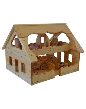 Natural Wooden Our Maine Dollhouse Dollhouses Elves & Angels 