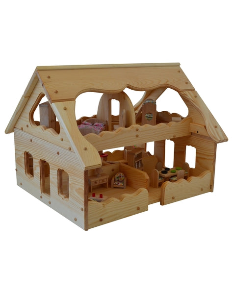 Natural Wooden Our Maine Dollhouse