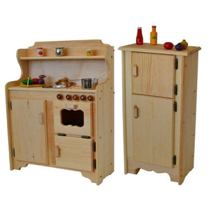 Abbie's Kitchen Deluxe - Jacob's Icebox Set Wooden Kitchens Elves & Angels Pine 