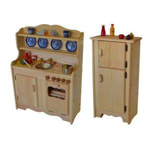 Sylvie's Kitchen-Jacob's Icebox Set Wooden Kitchens Elves & Angels Pine 