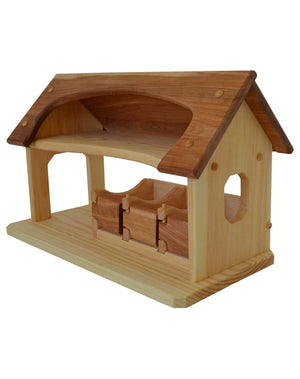 Wooden Toy Stable - Elves & Angels