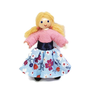 Custom Dollhouse Family Little Sister Dollhouse Dolls Wildflower Toys Blonde Skin tone #1 