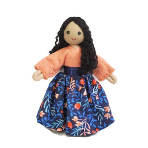 Custom Dollhouse Family Mother Dollhouse Dolls Wildflower Toys Black hair Skin tone #2 