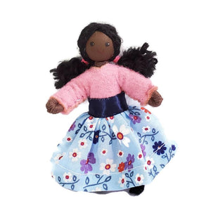 Custom Dollhouse Family Little Sister Dollhouse Dolls Wildflower Toys Black Skin tone #5 