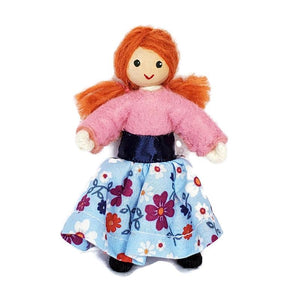 Custom Dollhouse Family Little Sister Dollhouse Dolls Wildflower Toys Red Skin tone #1 