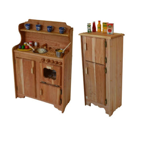 Abbie's Kitchen Deluxe - Jacob's Icebox Set Wooden Kitchens Elves & Angels Cherry Hardwood 