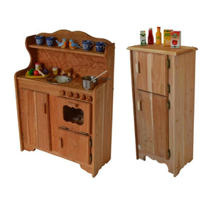 Jude's Deluxe Kitchen - Jacob's Icebox Set Wooden Kitchens Elves & Angels Cherry Hardwood 
