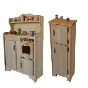 Jude's Deluxe Kitchen - Jacob's Icebox Set Wooden Kitchens Elves & Angels Light Birch Hardwood 